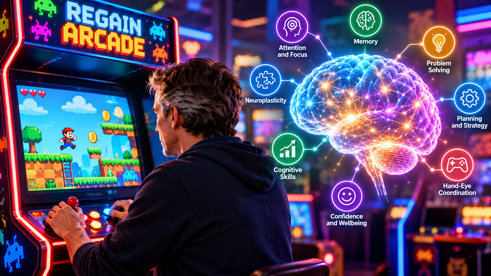 Neon Arcade Brain Benefits